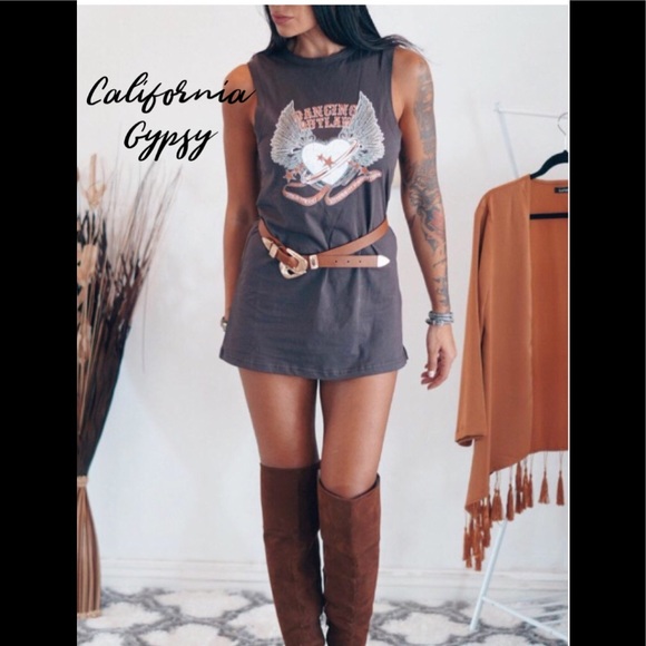Dancing Outlaw Gypsy T-shirts Dress - Picture 7 of 15